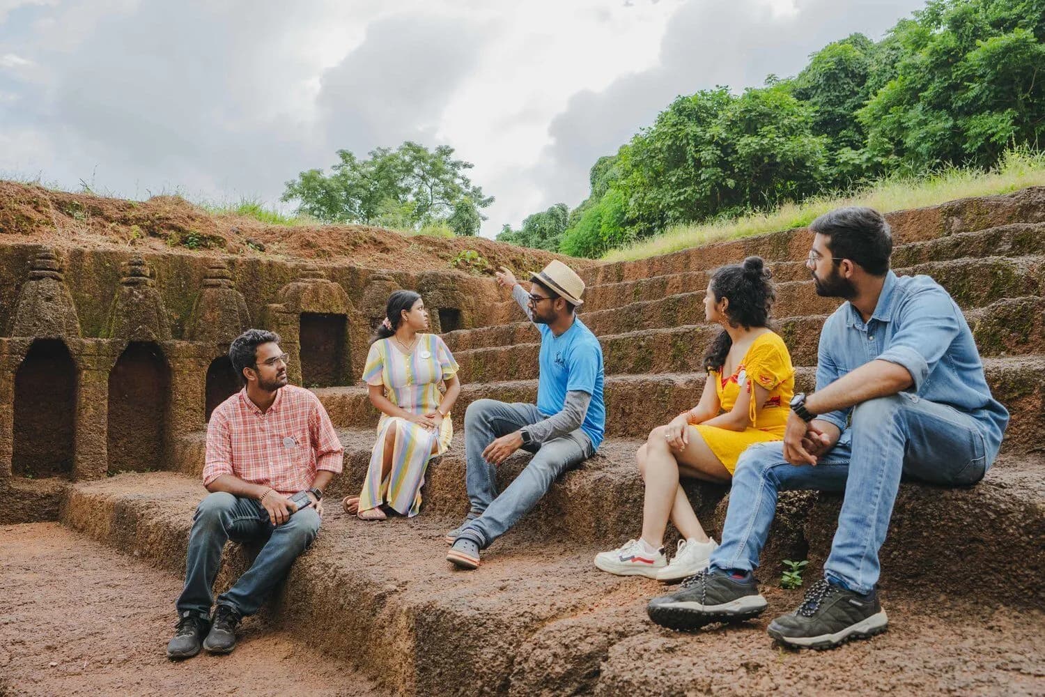 Digital nomad working on laptop